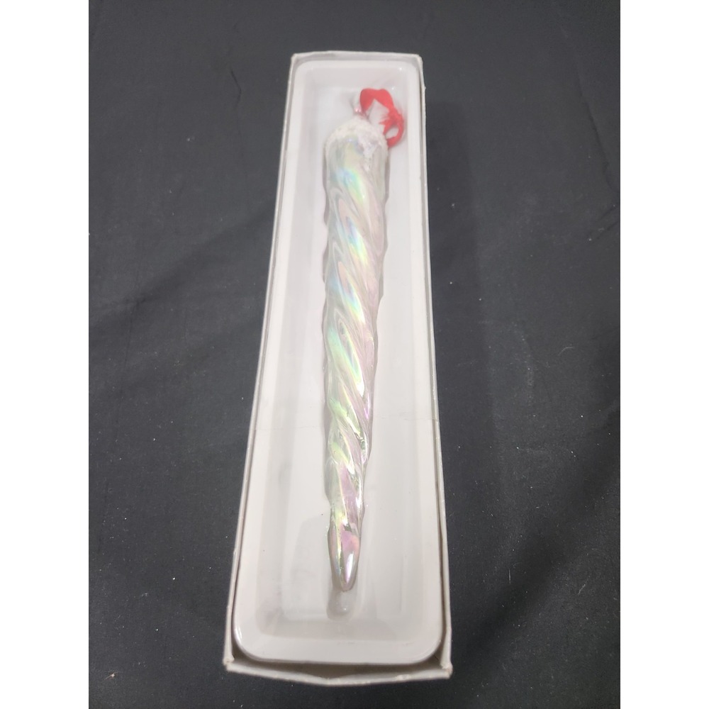 Dept 56 11" Tall Red & Green Icicle 49436 Lit Lighted Plug In Ornament Northern